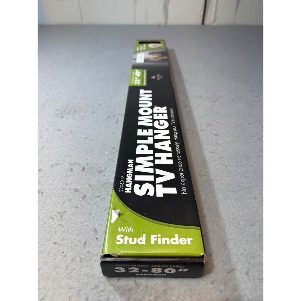 Hangman Simple Mount TV Hanger 32-80" Black New S2060-SF 125lb Capacity